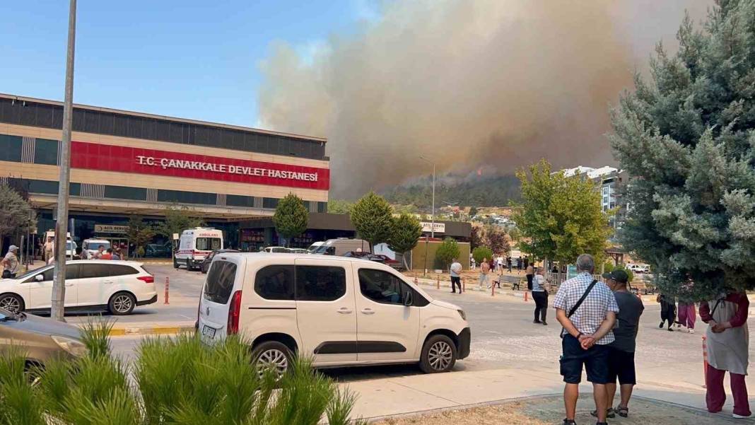 Çanakkale Boğazı trafiğe kapatıldı! Alevler yerleşim yerlerine yaklaştı 1